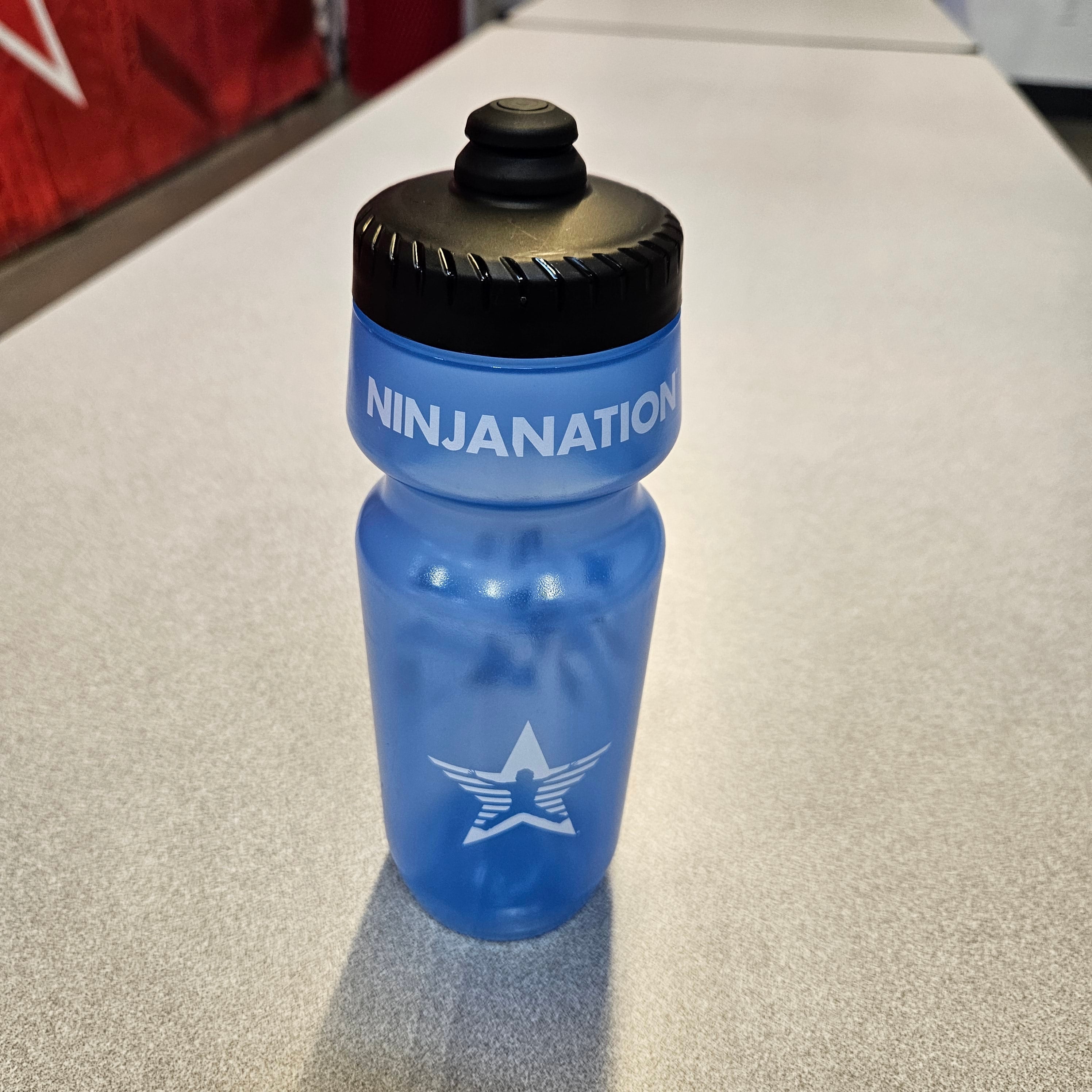 Personalized Karate Water Bottle Navy Blue Stripes Ninja 