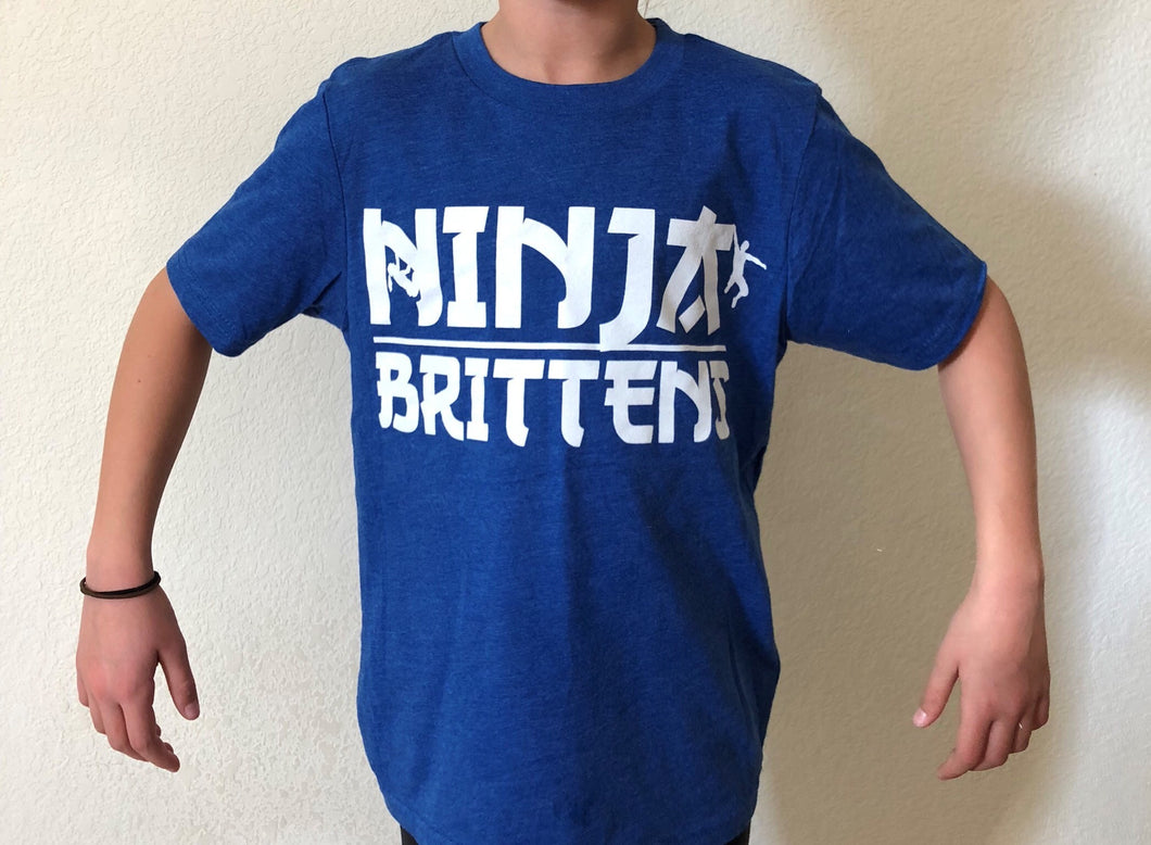 Ninja Brittens Kids T-Shirt - Blue