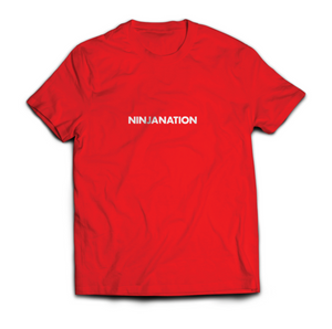 Ninja Nation Red T-Shirt with "Ninja Nation" on the front